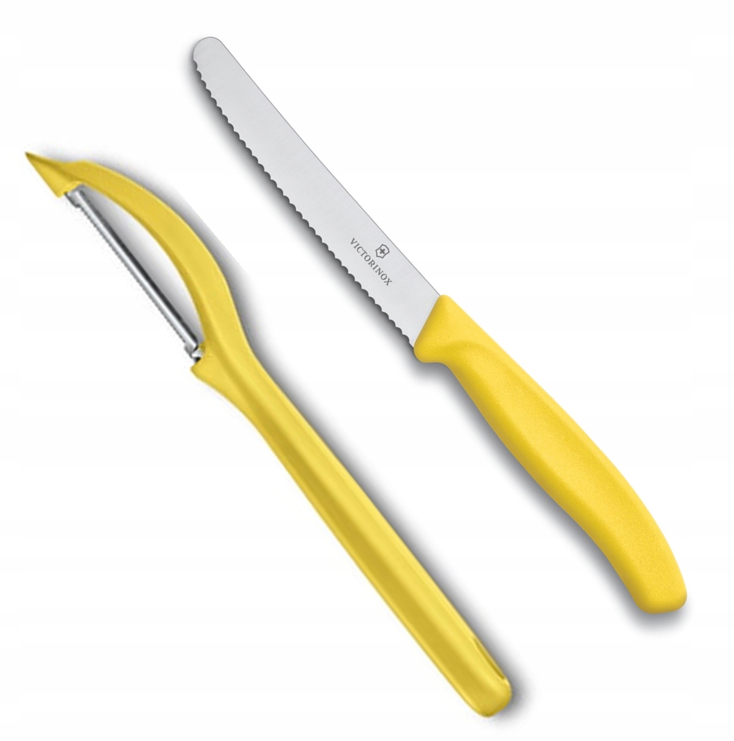 

Zestaw Victorinox żółty: obieraczka nóż pikutek