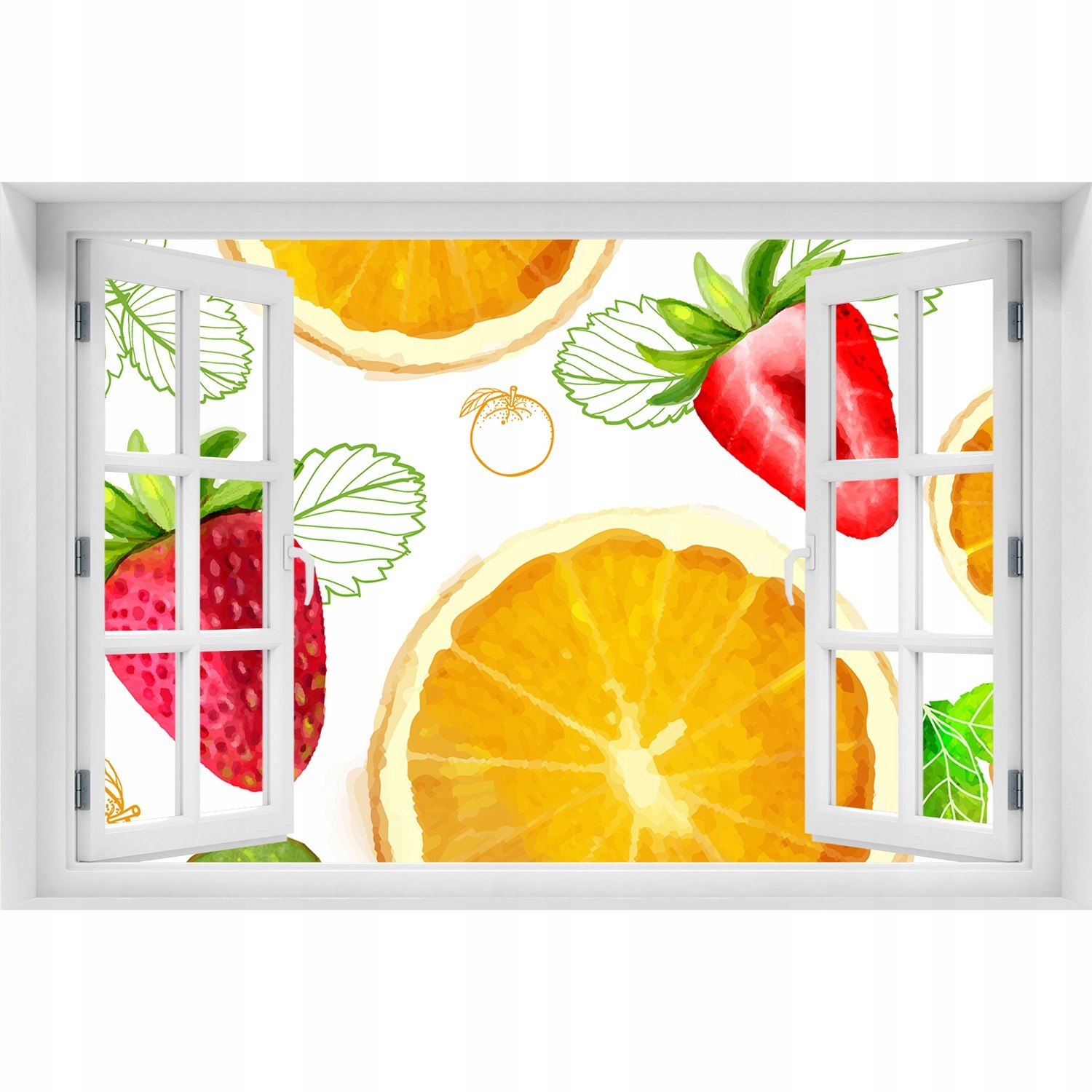 

Naklejka ścienna Okno samoprzylepne Owoce 120x80