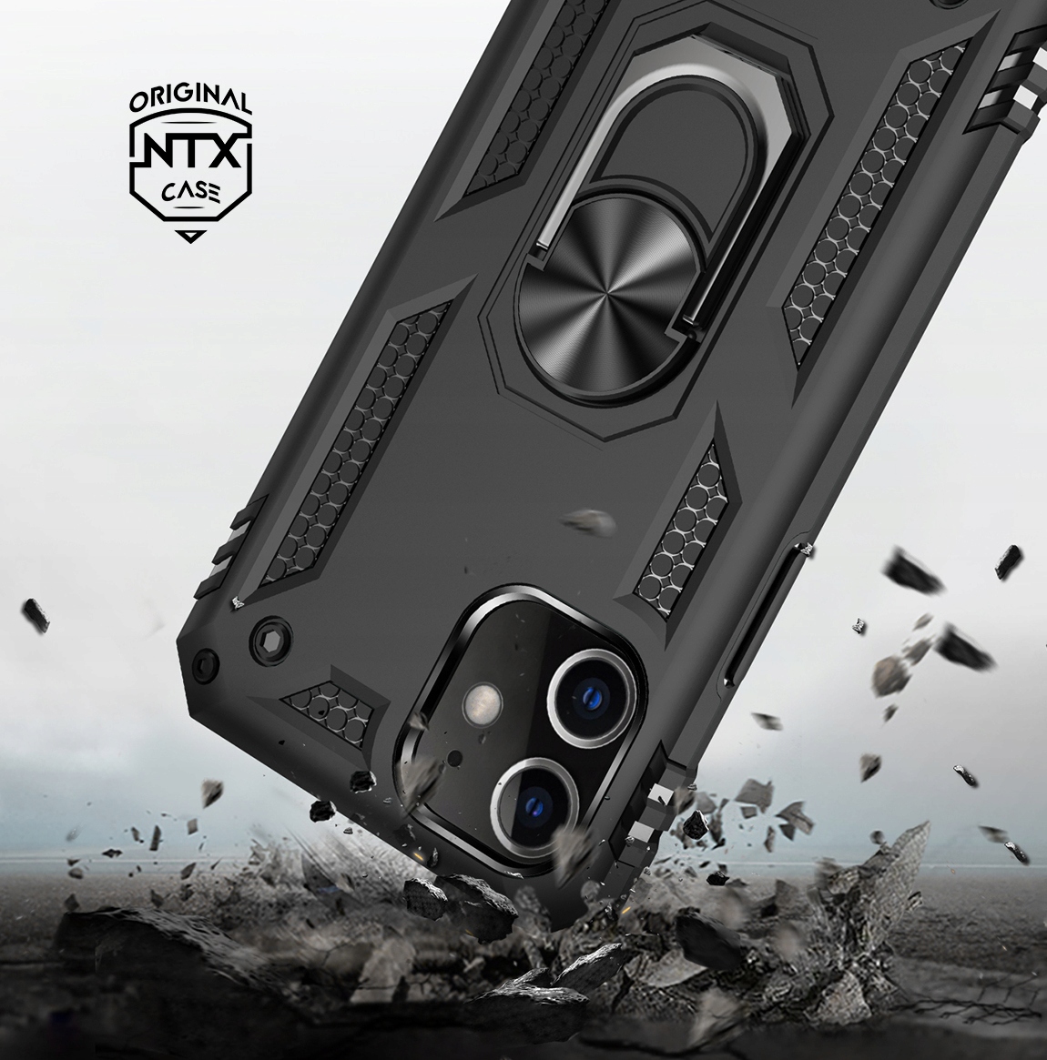 Etui PACNERNE RING COVER CASE do, IPHONE 12 MINI HARD ARMOR i Szkło 3MK Marka Inna