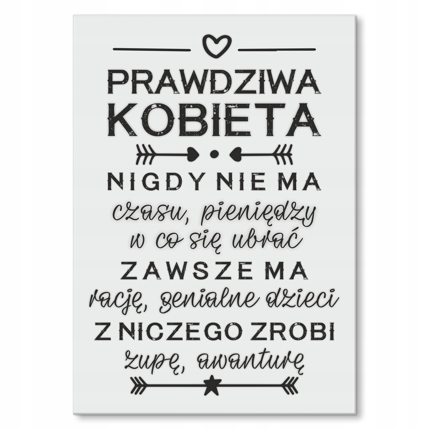 Kovový plakát Opravdová žena Dárek 22 x 31 cm