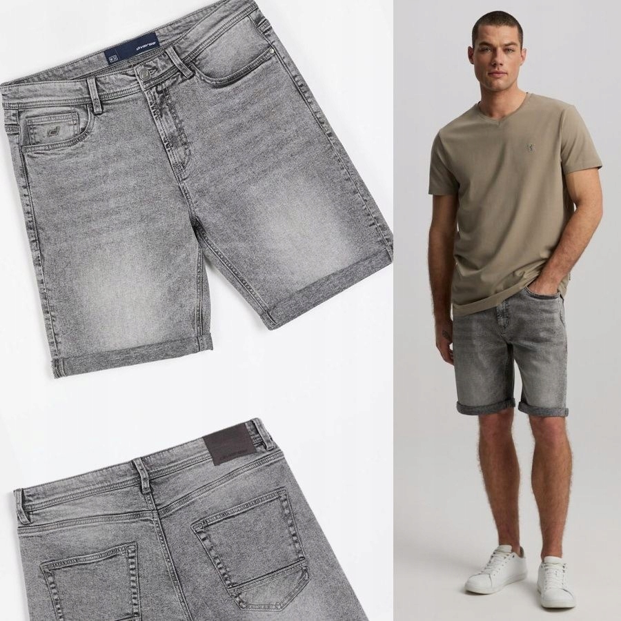 Spodenki Jeansowe Męskie Diverse Krótkie Spodnie Szorty Na Co Dzień