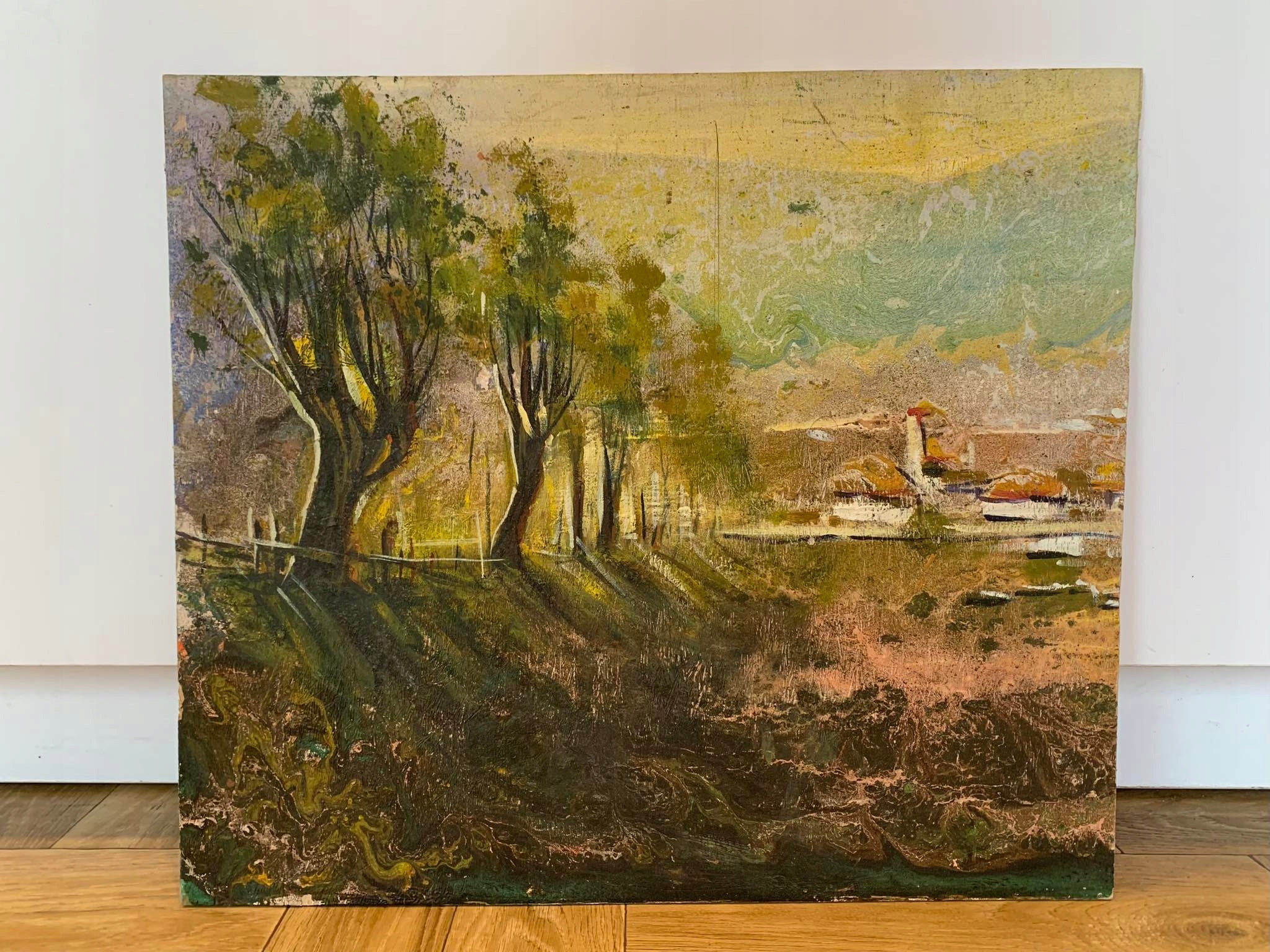 Obraz olejny &quot;Wiosenny krajobraz&quot; Marian Osiecki