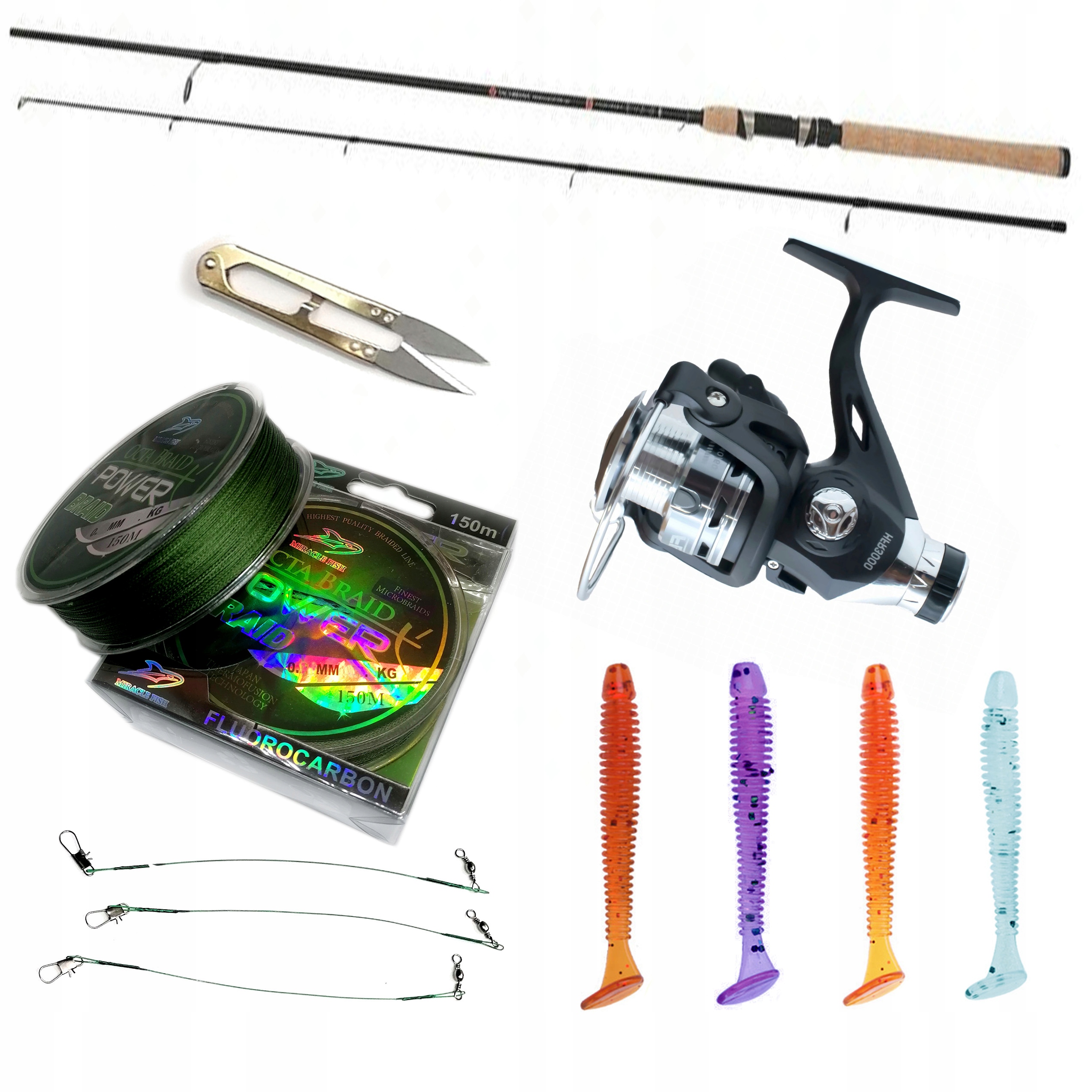 Spiningová Sada Okoun Rybářský PRUT210 Naviják Bonus