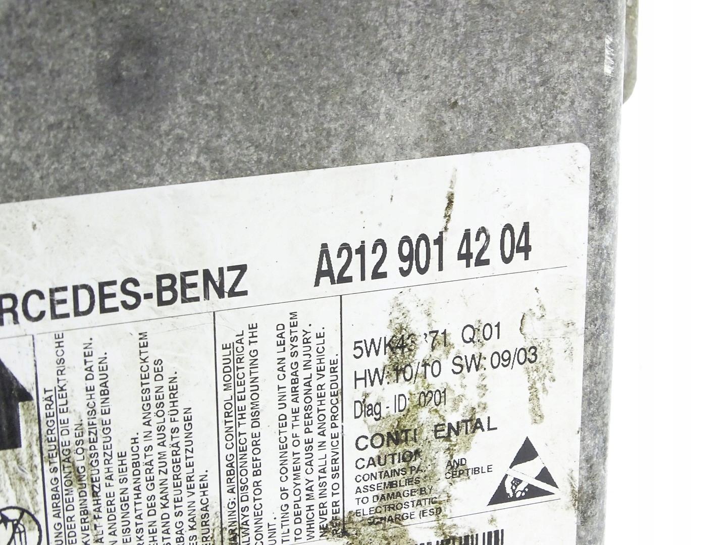 modulo SENSOR airbag POWIETRZNYCH airbag MERCEDES E W212 A2129014204