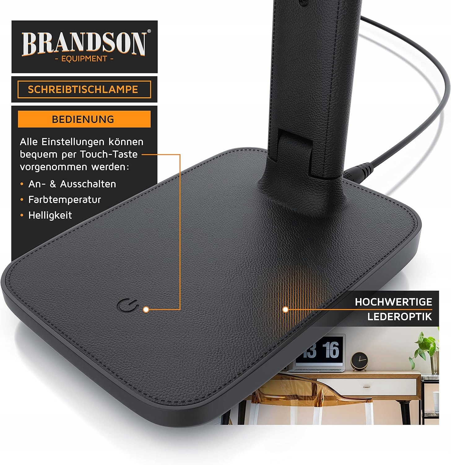 LAMPA BIURKOWA BRANDSON 42 DIODY LED ŚCIEMNIANE SKŁADANA REGULACYJNA Stan opakowania oryginalne