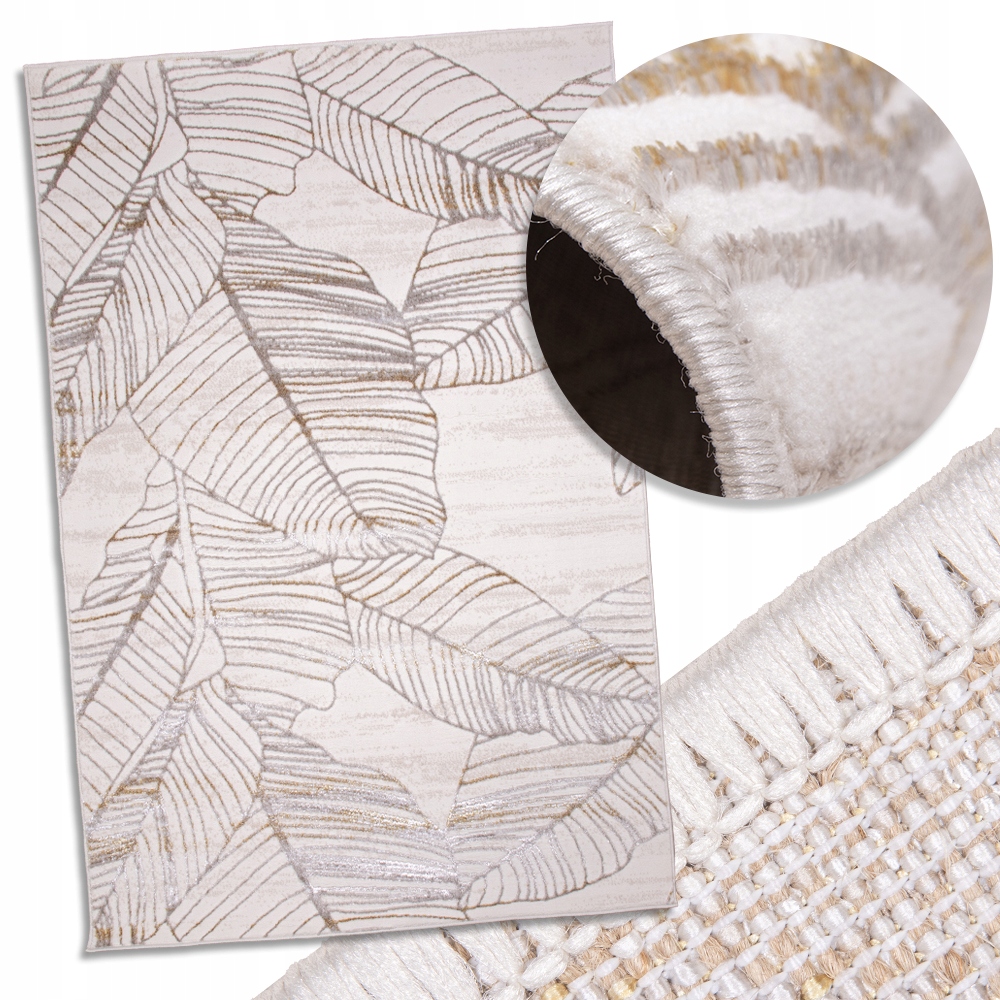 Moderný koberec do obývačky Mia 133x190 Módny koberec Mäkké rúno