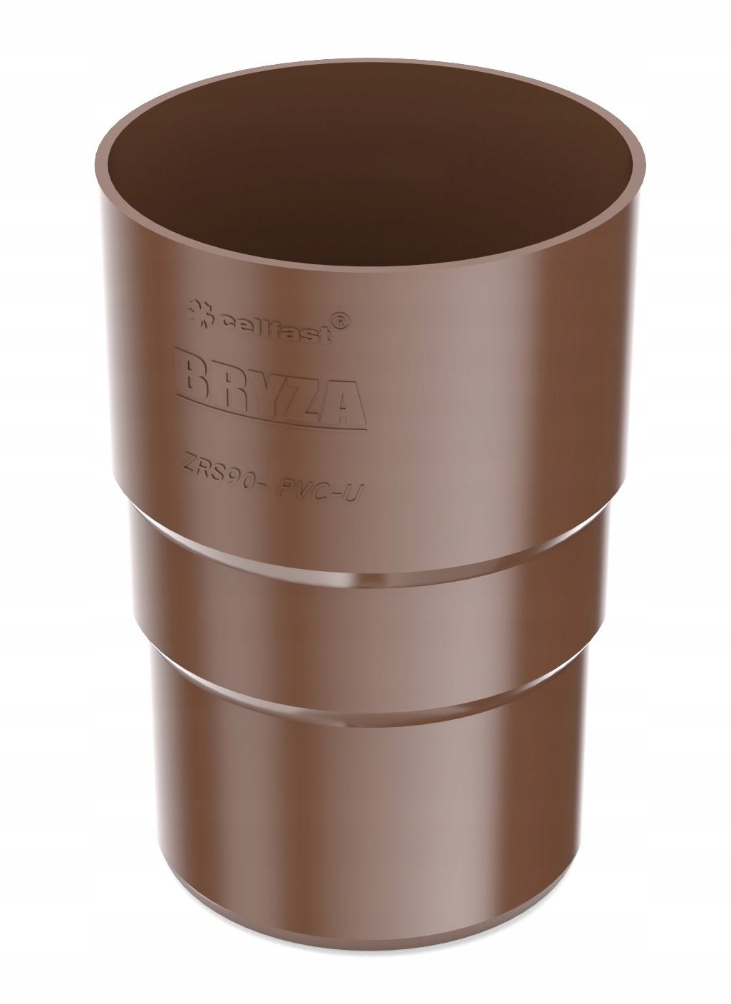CELLFAST BRYZA ZŁĄCZKA MUFA RURY SPUSTOWEJ PVC 90MM BRĄZ RAL 8017