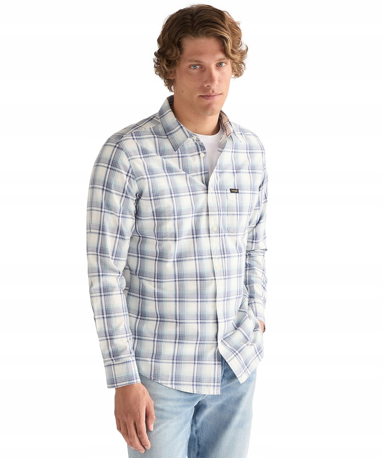 Košile Wrangler 1 Pkt Shirt 112378035 Blue White 3XL