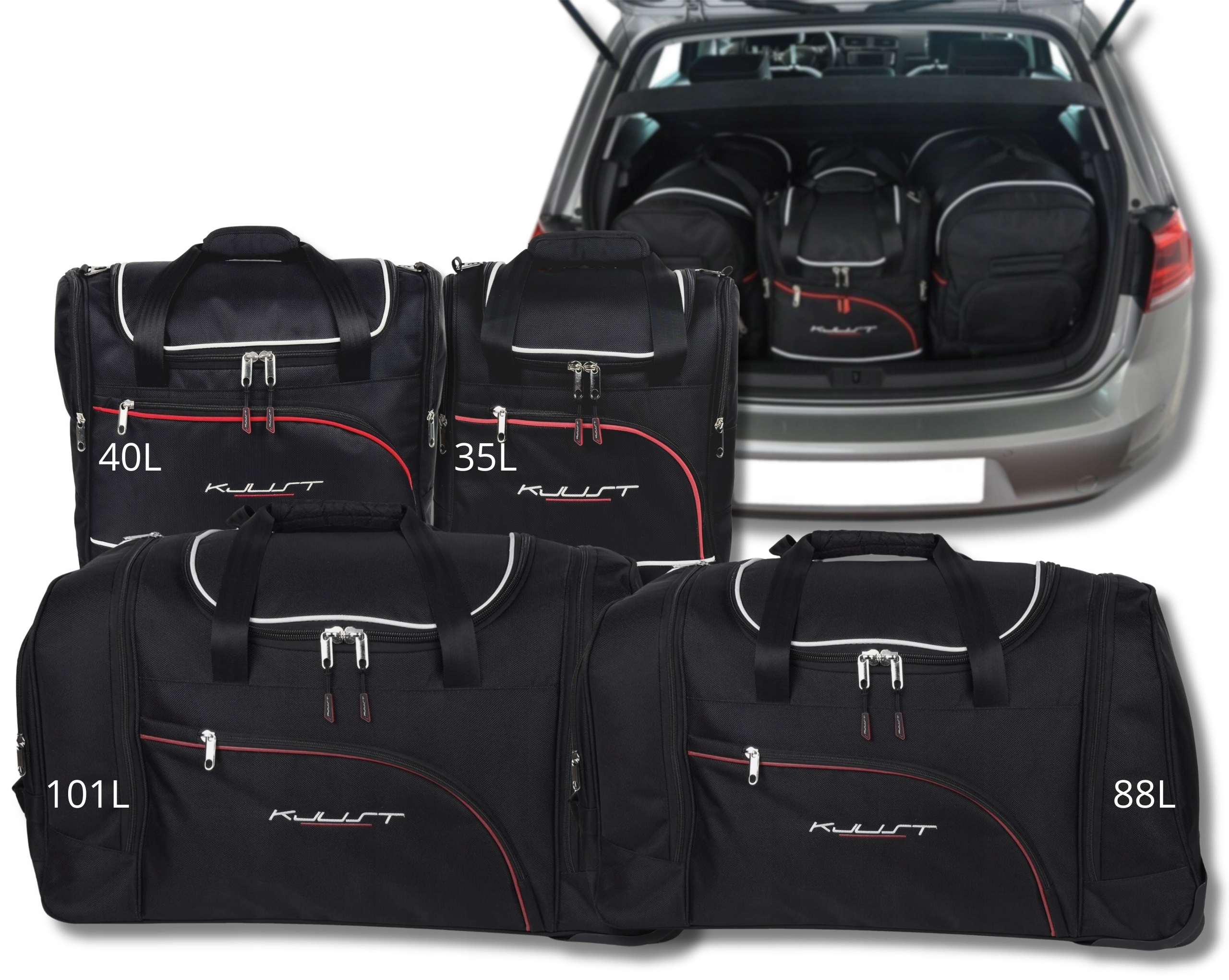 Sada tašiek Komplet Kjust do kufra Vw Golf Sportsvan 2013-2020 4 ks