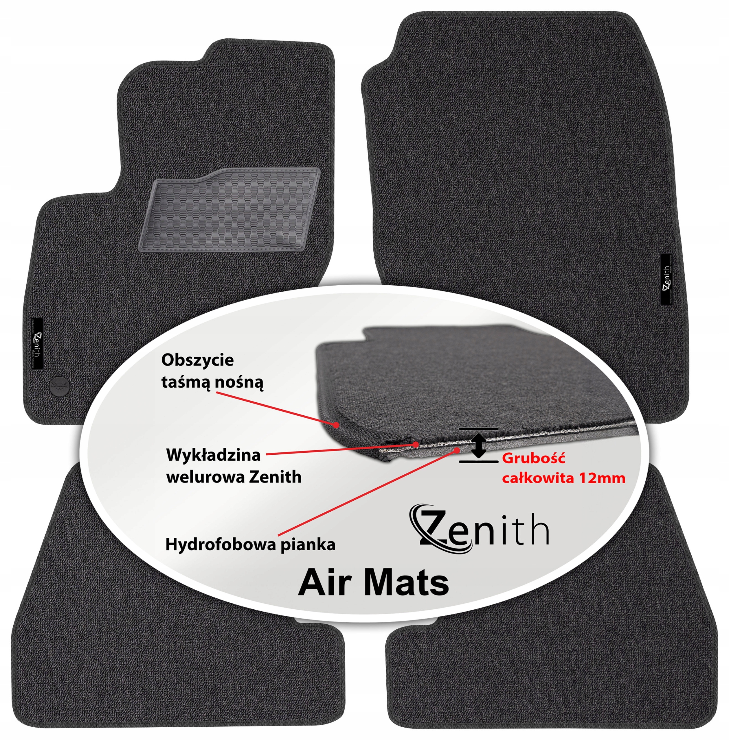 Ford Focus III 2011-2018 Velúrové koberčeky do auta Zenith Air Mats