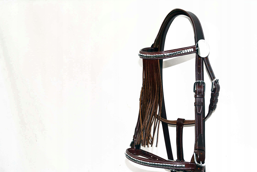 OGŁOWIE SKÓRZANE HISZPAŃSKIE + WODZE ROZ. Full