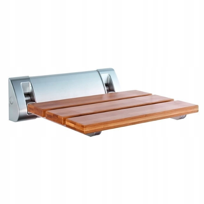 Aqualine krzesełko prysznicowe bambus składane Ravo AE236