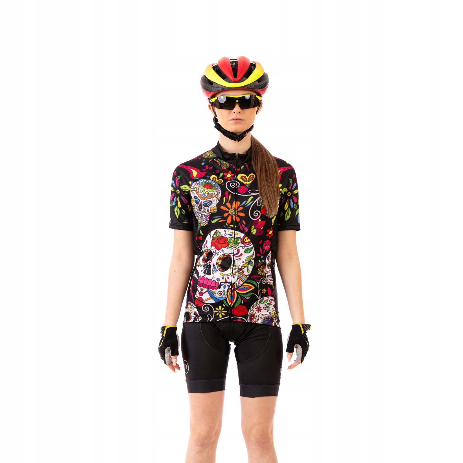 MADANI: koszulka rowerowa damska SKULL L Materiał dominujący poliester