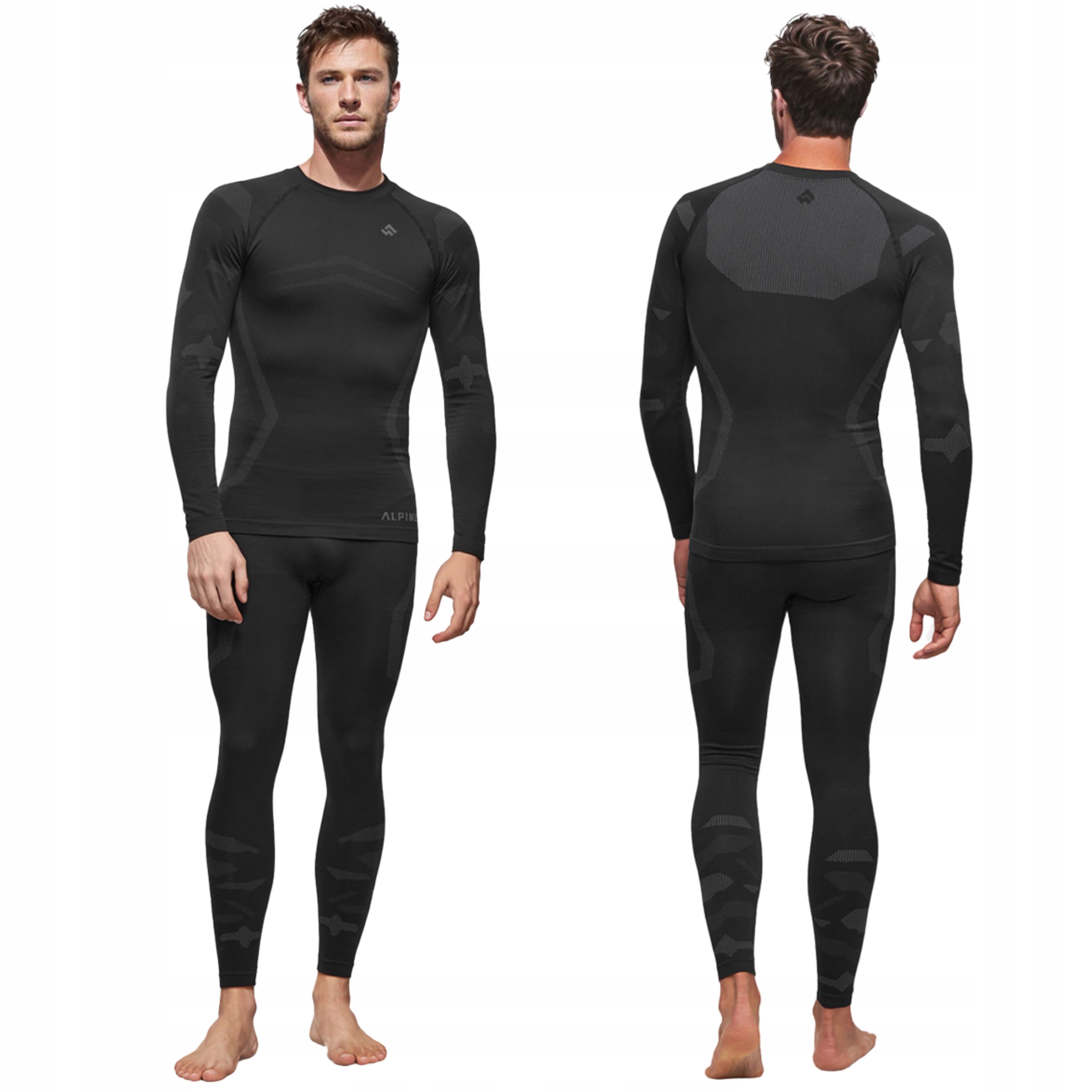 Alpinus Bielizna Termoaktywna Męska Termiczna Zestaw Komplet Spodnie Bluza