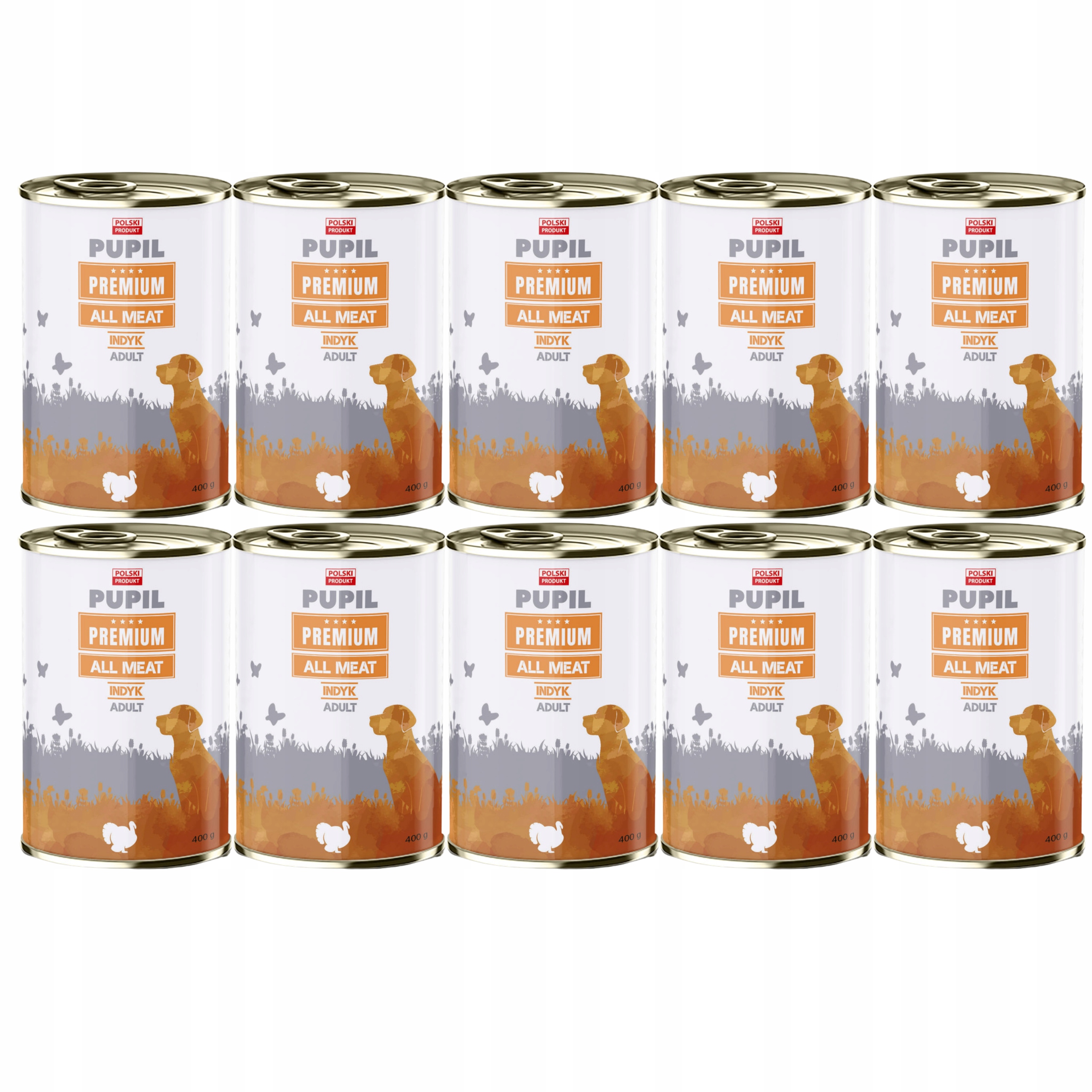 Levně Pupil Premium All Meat Krmivo mokré pro psa Krůta 10 x 400 g