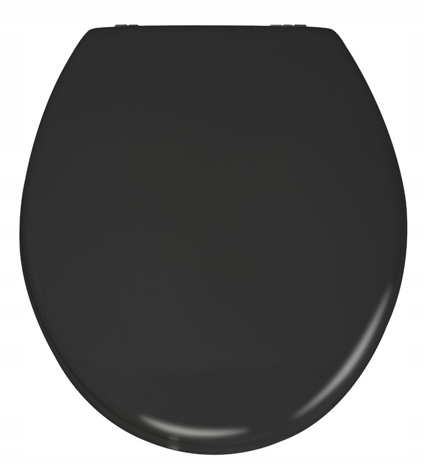 Wc Sedátko Mdf Černé 42.5X38 CM, Rozteč Závěsů 13-16.5 CM