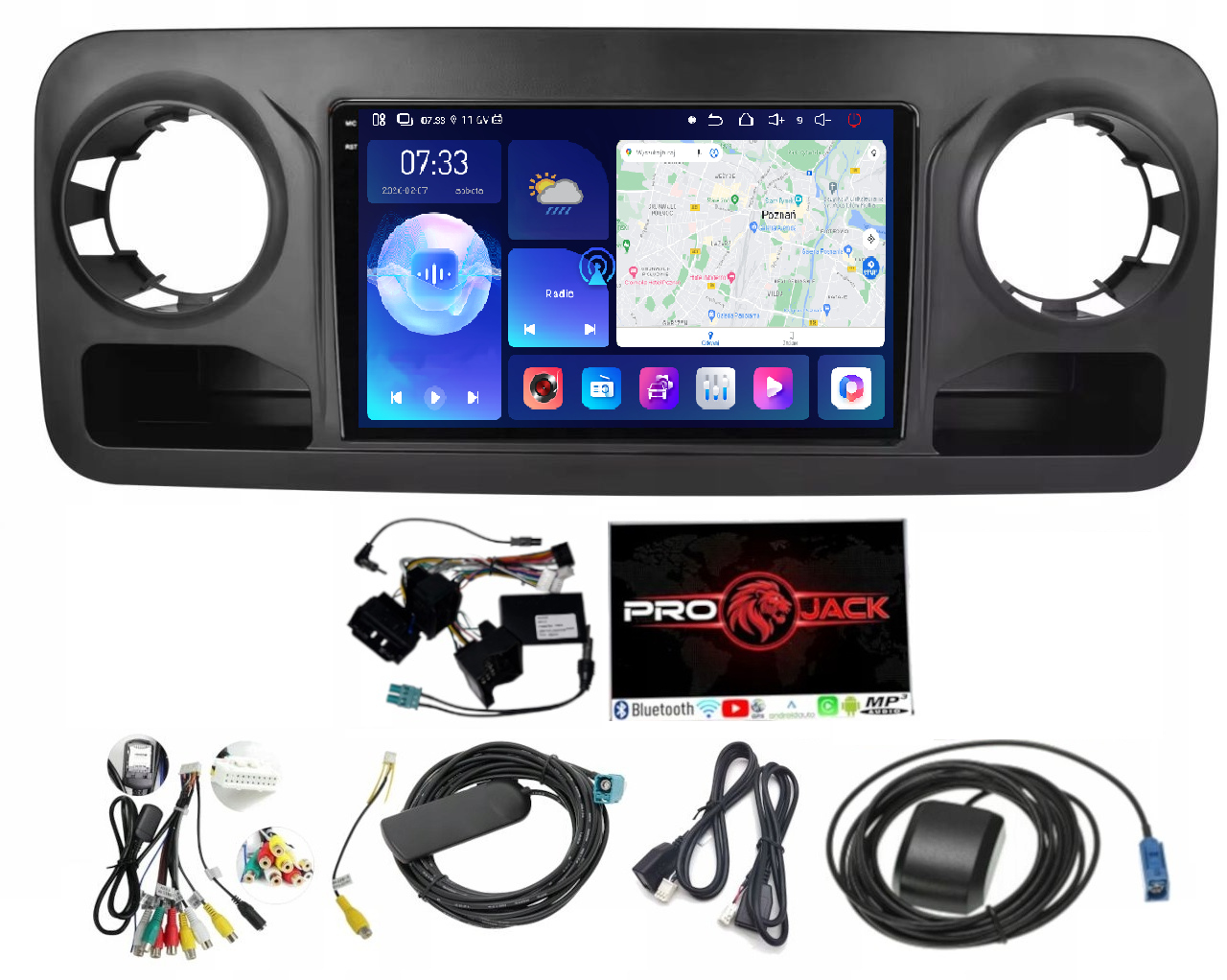 Rádio Navigace Gps Android Auto Mercedes Sprinter 3 W907 W910 6/128GB Sim