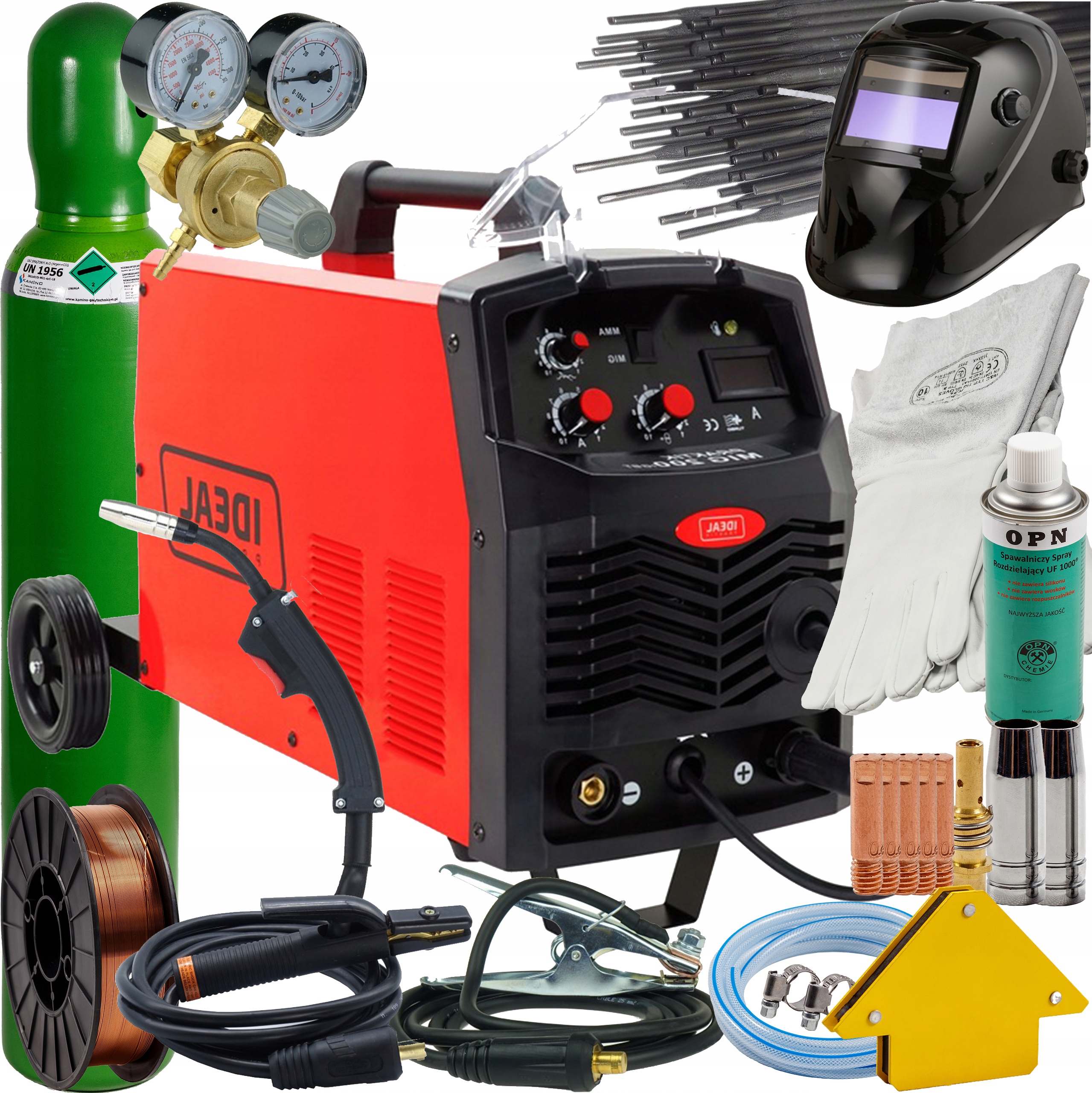 Svařovací stroj Ideal migomat Praktik Mig 200 Igbt 200A Mig Mma Poloautoma sada 1