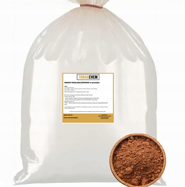 Přírodní Kakao 100% Nealkalizované 5 Kg