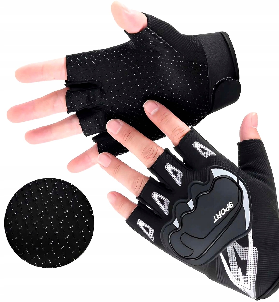 Rękawiczki rowerowe męskie XL mocne na rower mitenki rękawiczki na trening Materiał dominujący lycra