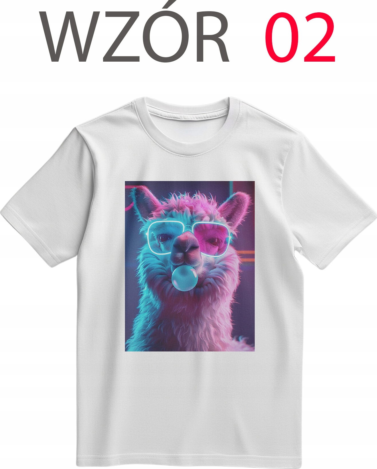 DÁMSKE TRIČKO LAMA NEON – FAREBNÁ GRAFIKA A VTIPNÁ POTLAČ Silueta regular