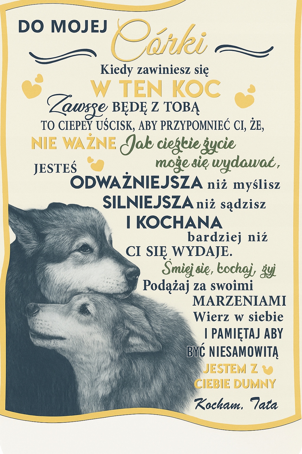 Dojímavá Deka Pro Dceru Od Tatínka, Vyznání, Dopisy, Vytlačovač Slz, Suvenýr