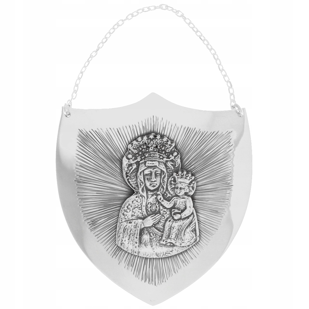 Ryngraf Panna Maria Čenstochovská stříbro svaté přijímání