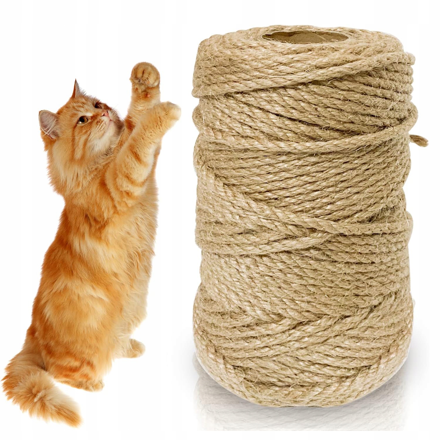 Levně Jutová Šňůra Ozdobná Škrabací Šňůra 8 MM 100 M