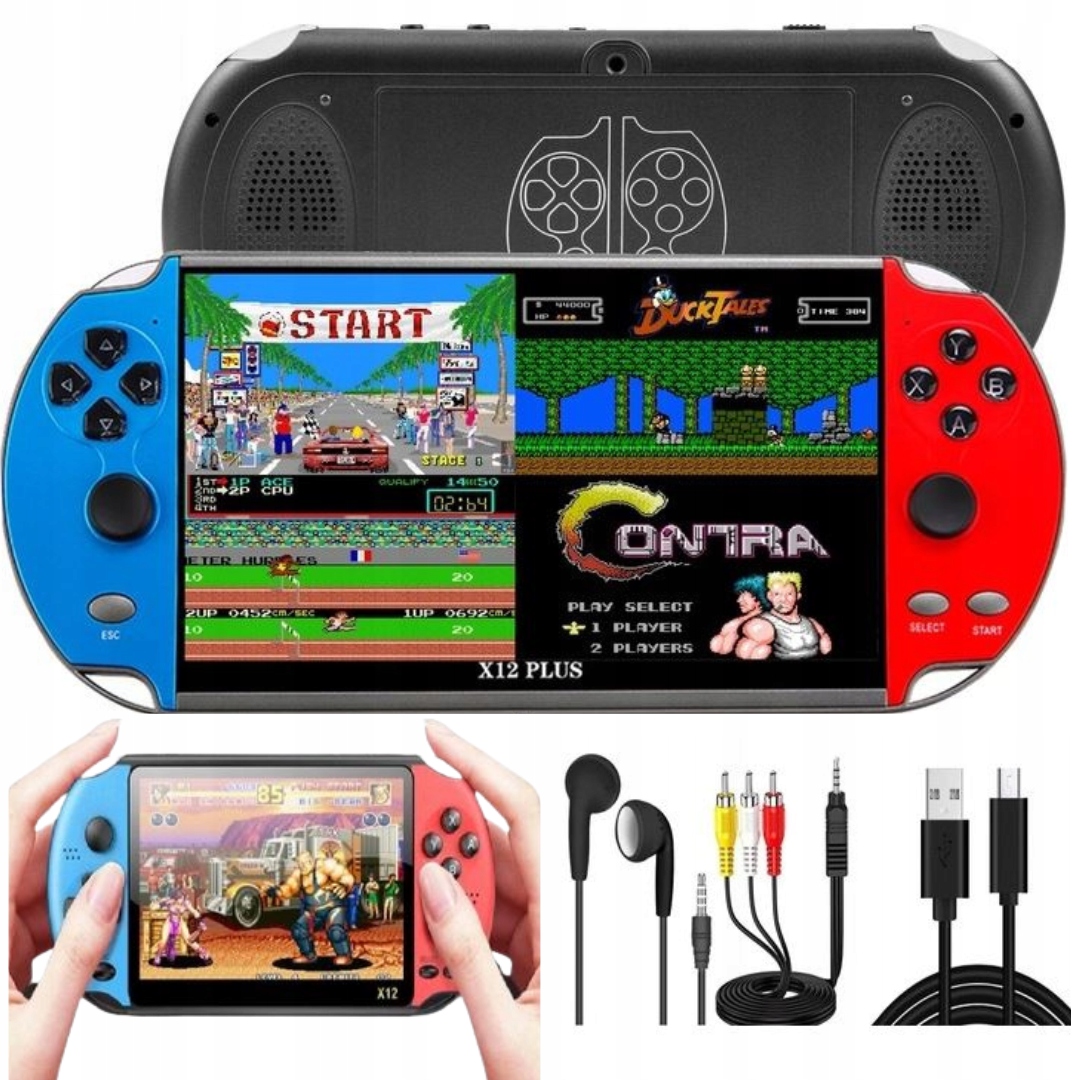 Přenosná Konzola 5.1'' 8GB s více než 1000 nainstalovanými hrami Polské Menu