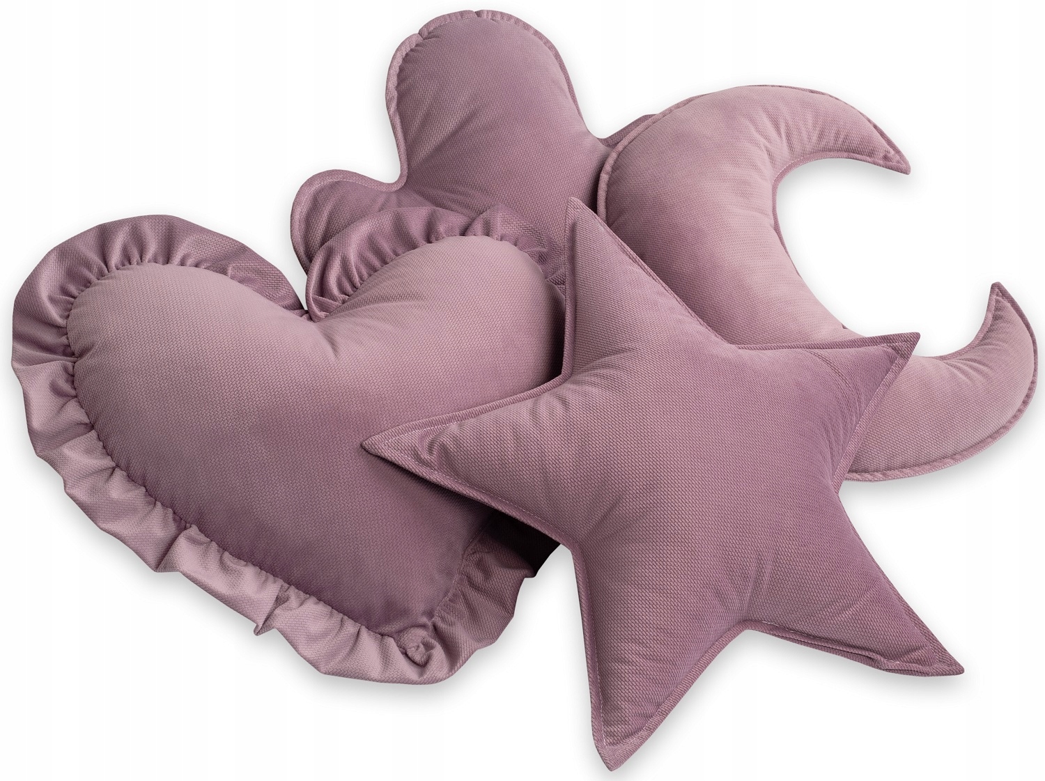 PODUSZKI DEKORACYJNE SERCE Z FALBANKĄ VELVET Marka Infantilo