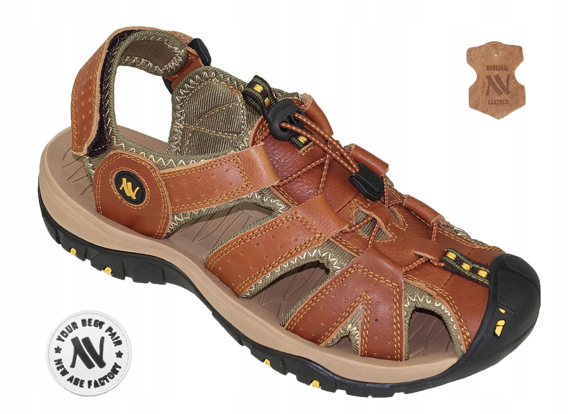 SANDAŁY MĘSKIE KRYTE PALCE LETNIE PASKI SPORTOWE