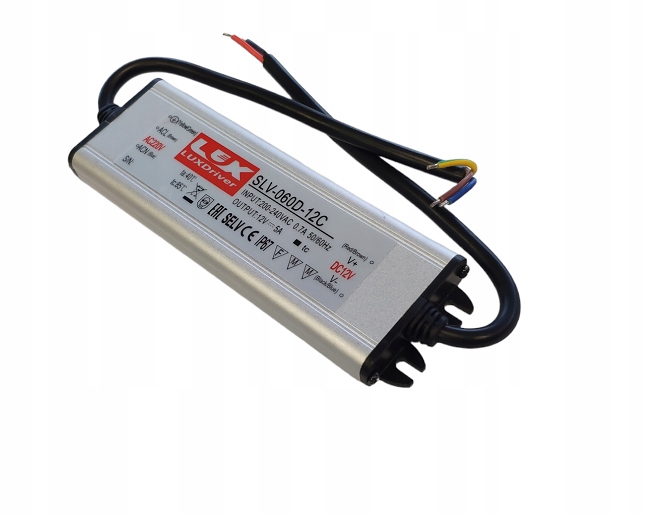 

Zasilacz Led Slv wodoodporny IP67 12V 5A 60W Hq