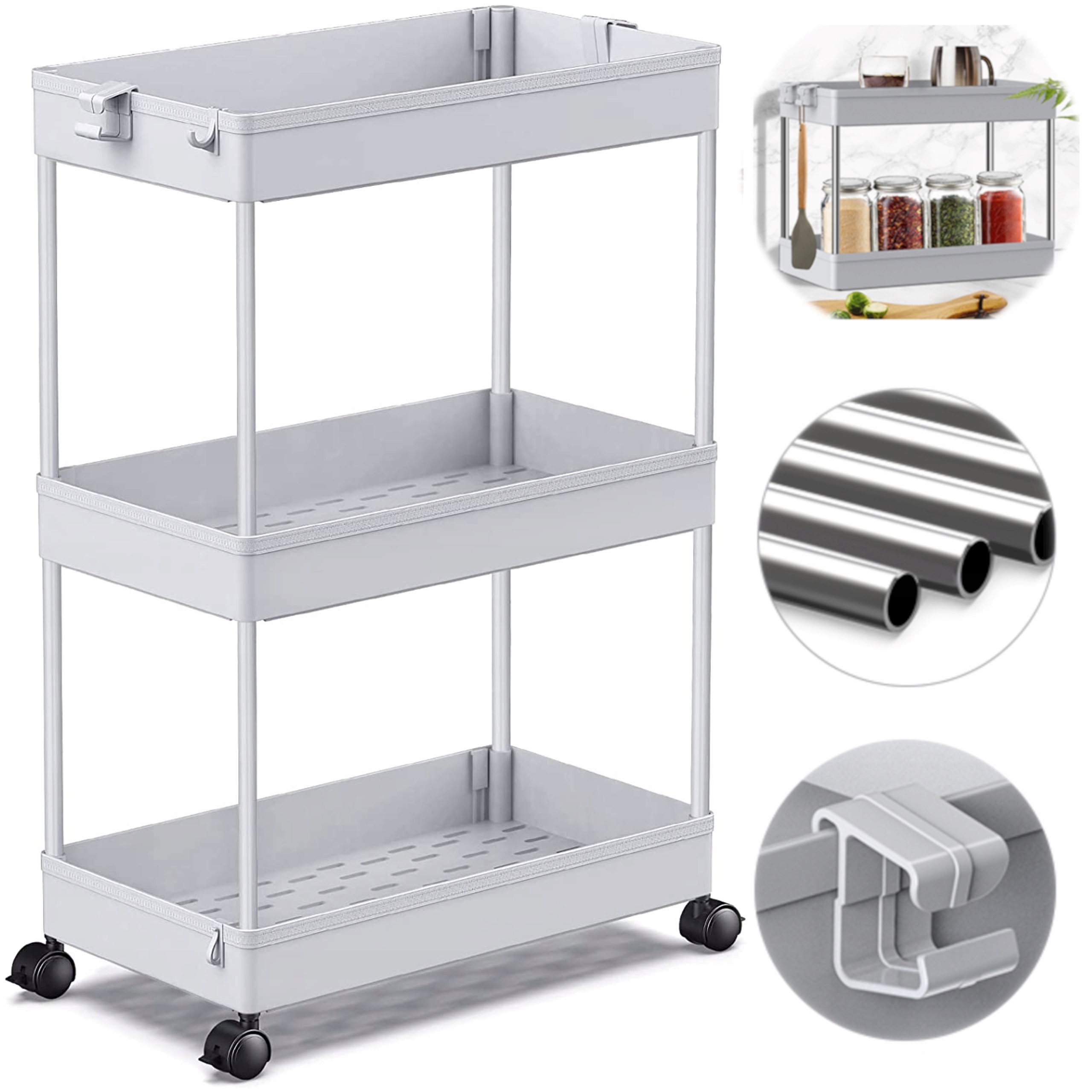 

Wózek Kuchenny Regał Łazienkowy Szafka Na Kółkach