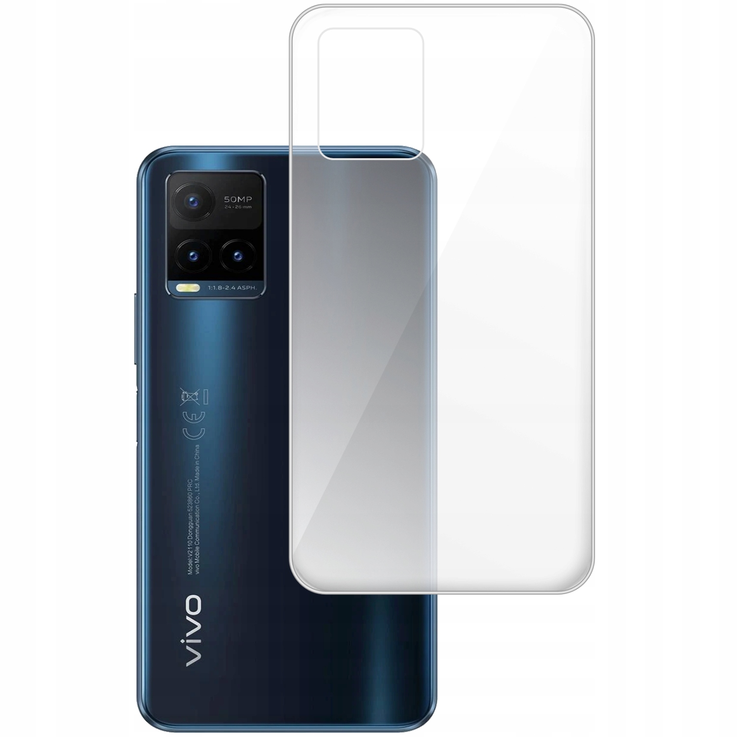 

Etui Do Vivo Y21S Gumowe Slim Clear View