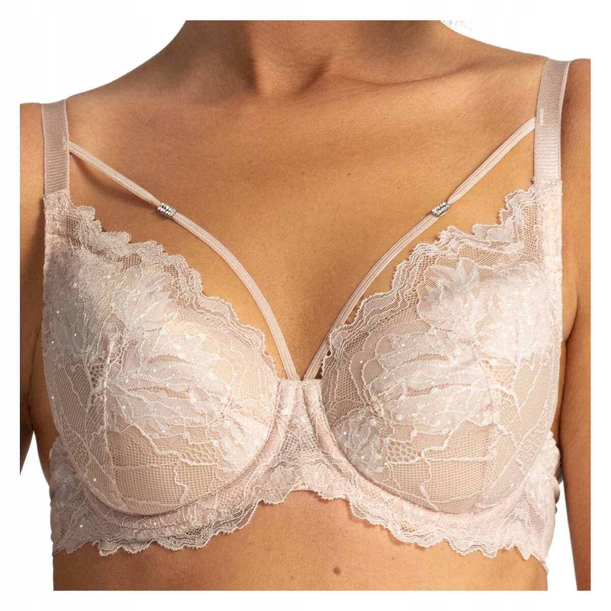 Ava Podprsenka push up krajková Fiesta 2153 shimmer béžová 65C