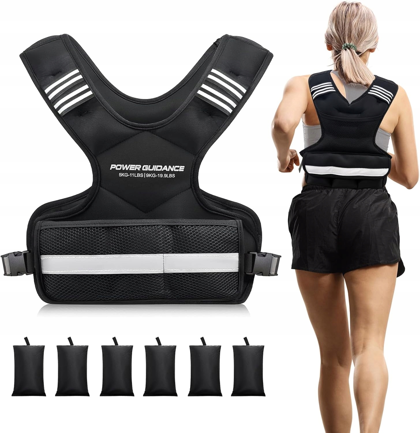Power Guidance Zátěžová vesta 9-14,4 kg s reflexními pruhy