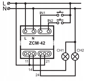 PROGRAMATOR CZASOWY WI-FI ZCM-42 EXT10000265 Rodzaj inny