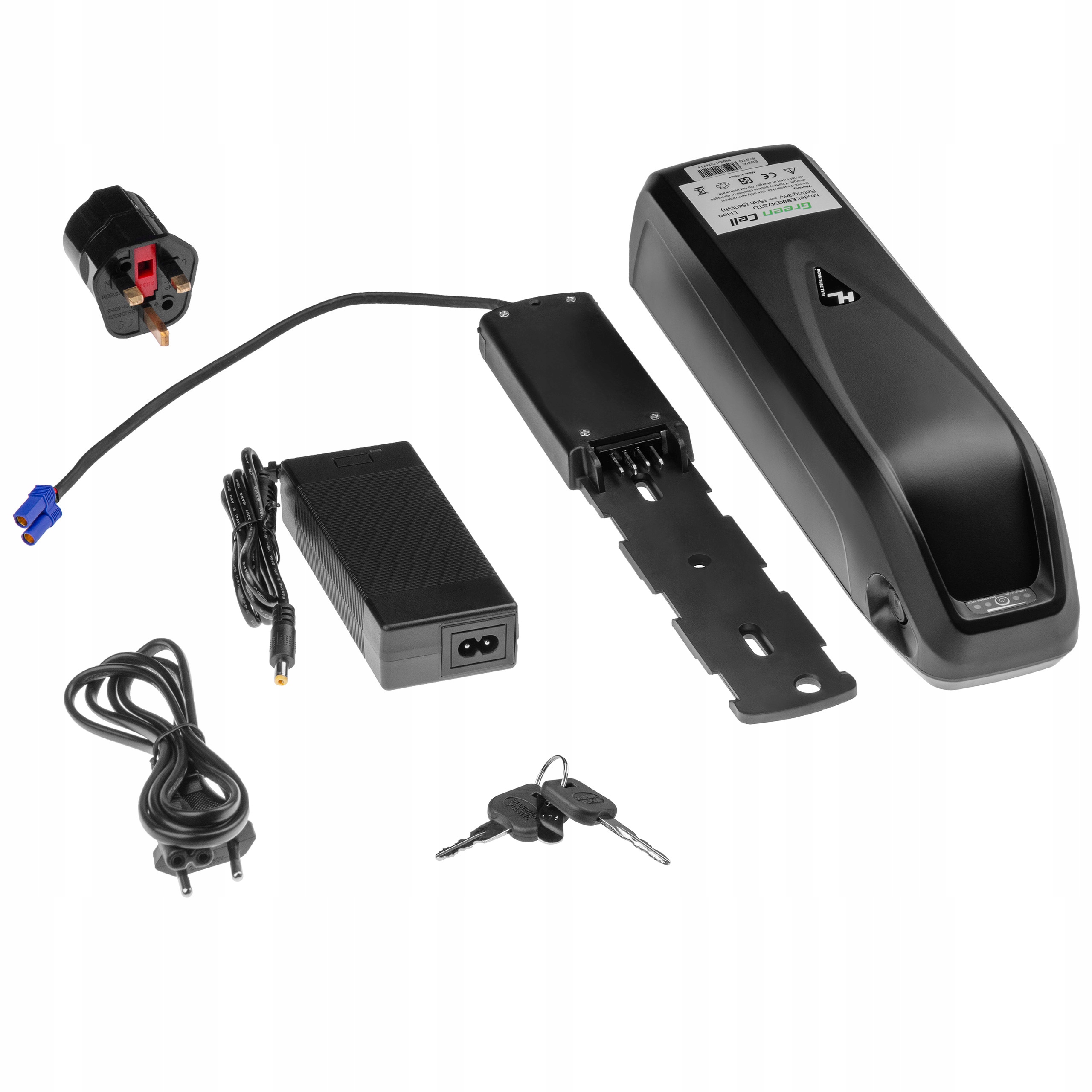 Bateria Bidonowa GreenCell do Roweru Elektrycznego ebike 36V 20Ah 720Wh Kompatybilne z silnikiem Bafang BMZ Bosch Brose Fauza Giant Impulse Panasonic Shimano Specialized Yamaha Inne