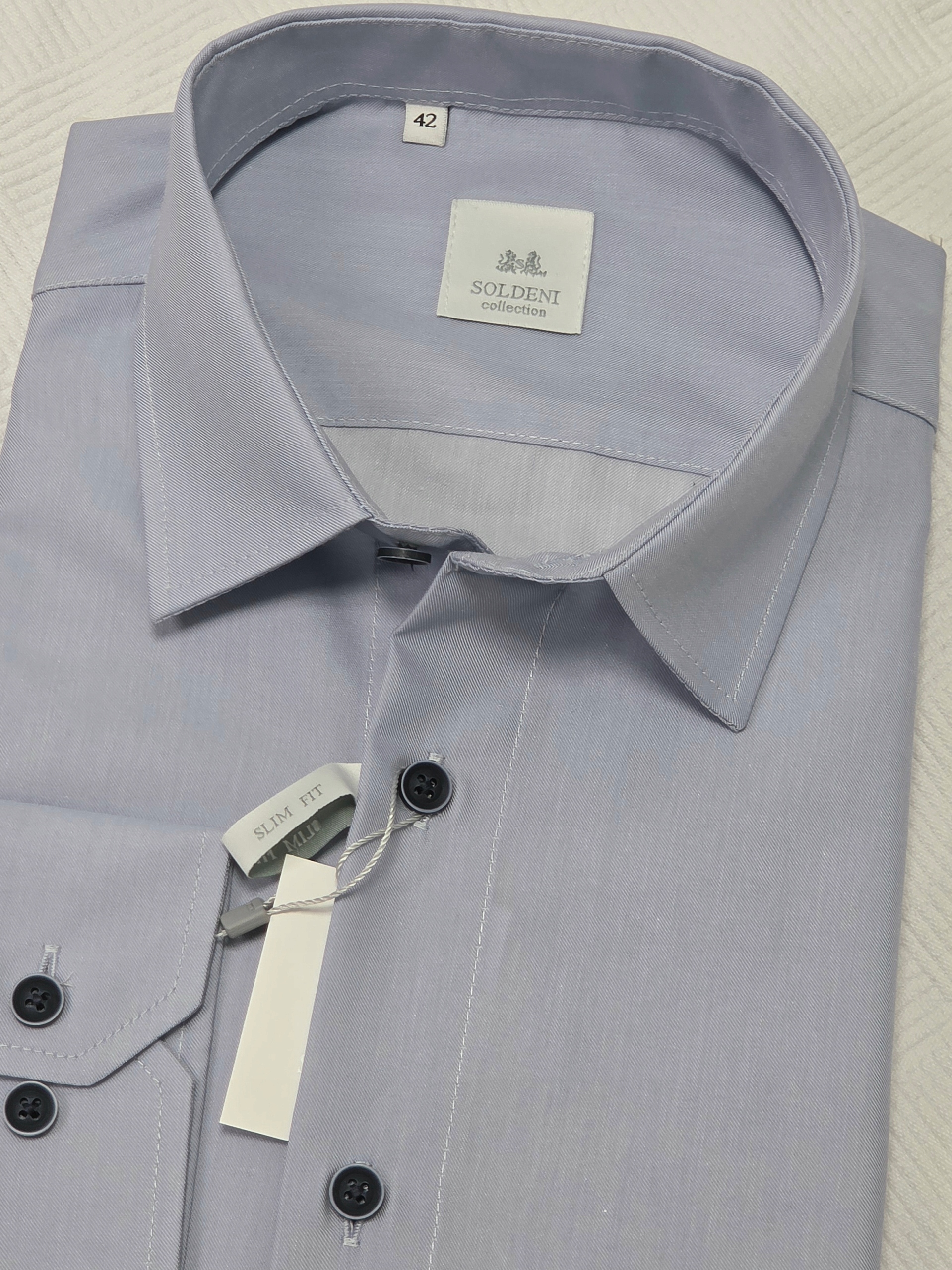 Darex Soldeni pánská košile Slim Fit barva Modrá dlouhý rukáv 44 176/182