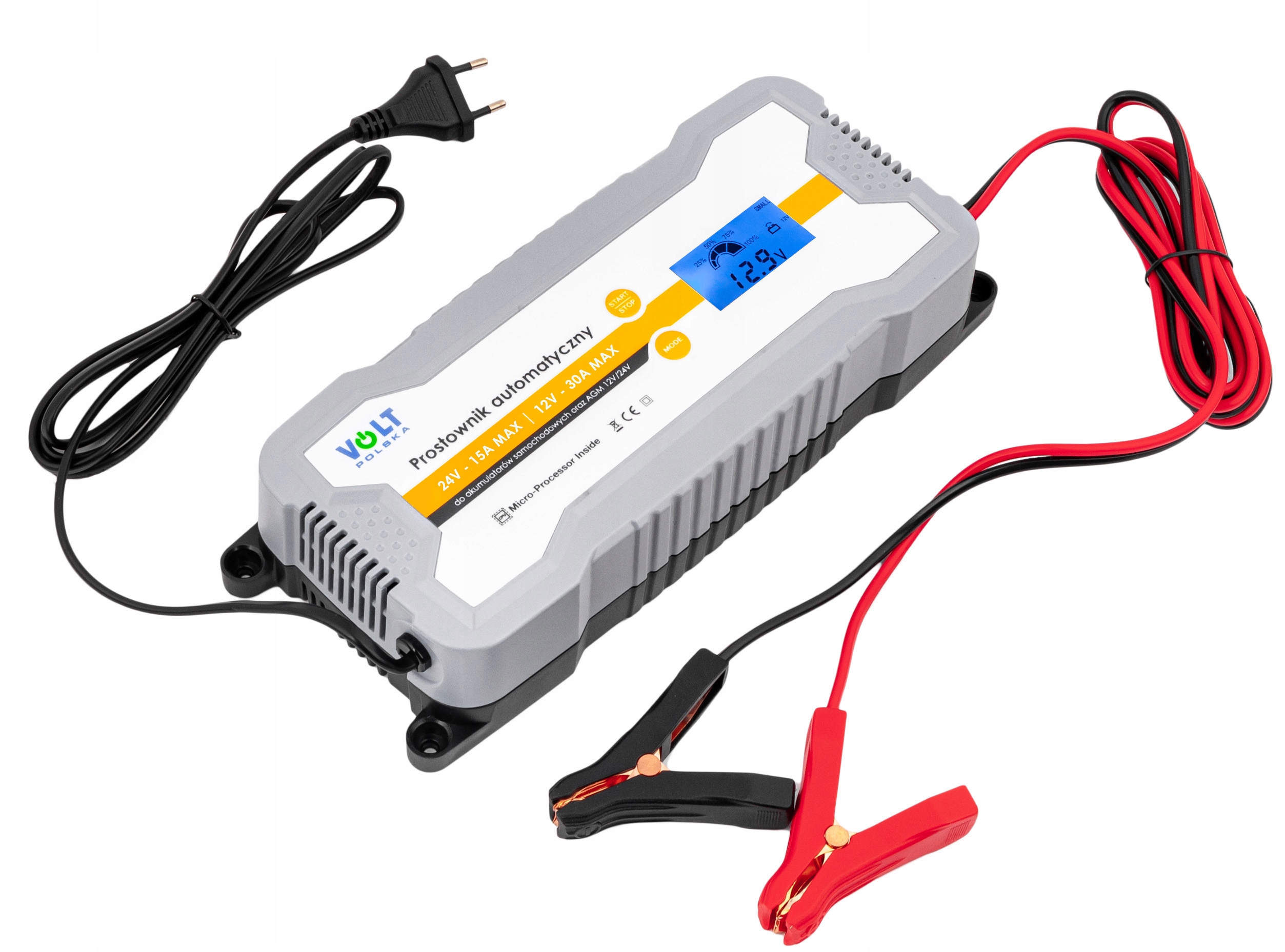 

Prostownik Ładowarka Do Agm Gel 12V 24V LCD 30A