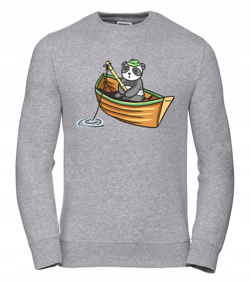 Pánská Mikina Panda Rybář M Šedá Pro něj Chlapa Manžela Chlapa