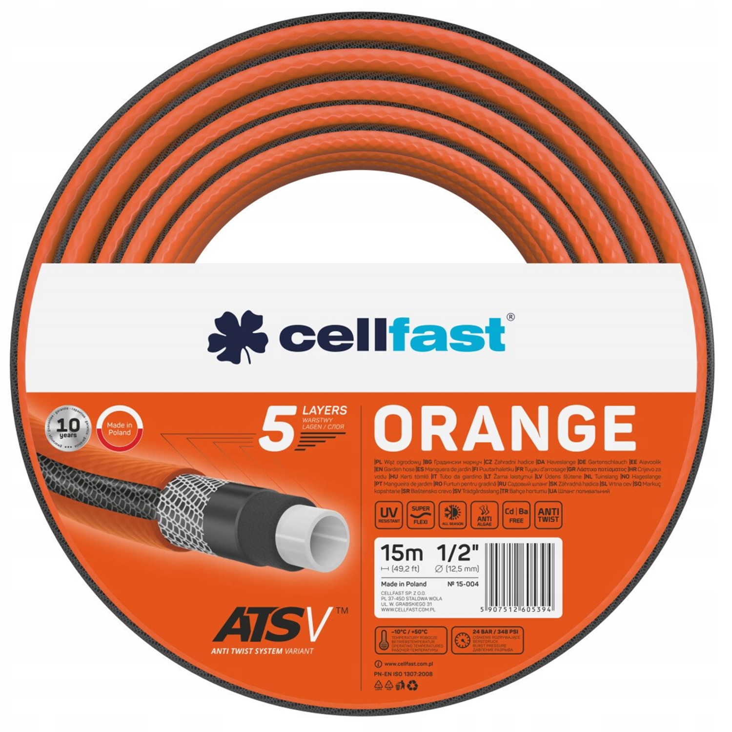 

Wąż Ogrodowy Cellfast Orange Atsv 1/2'' 15m