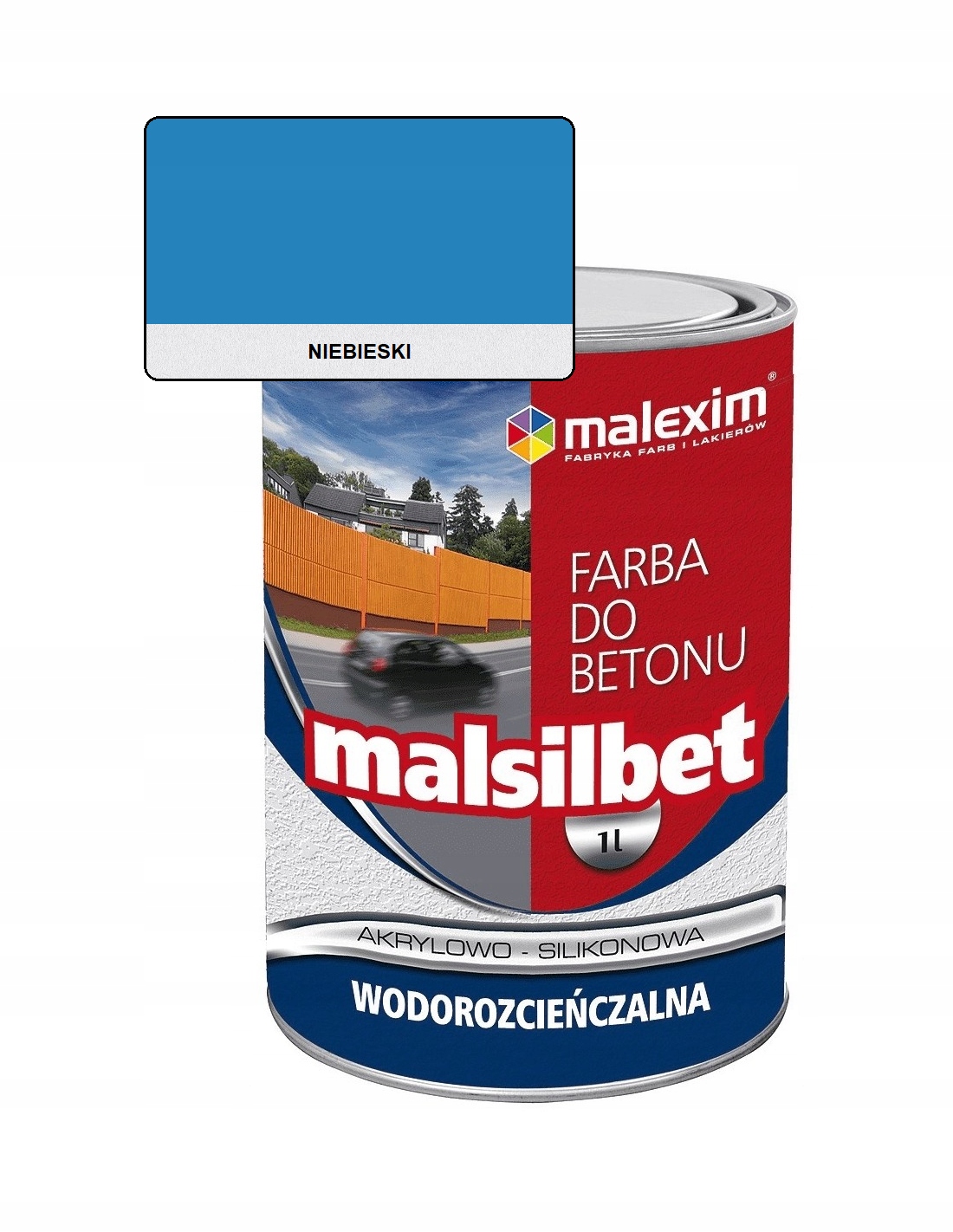 Farba do betonu dachówki Malsilbet 5L Niebieski