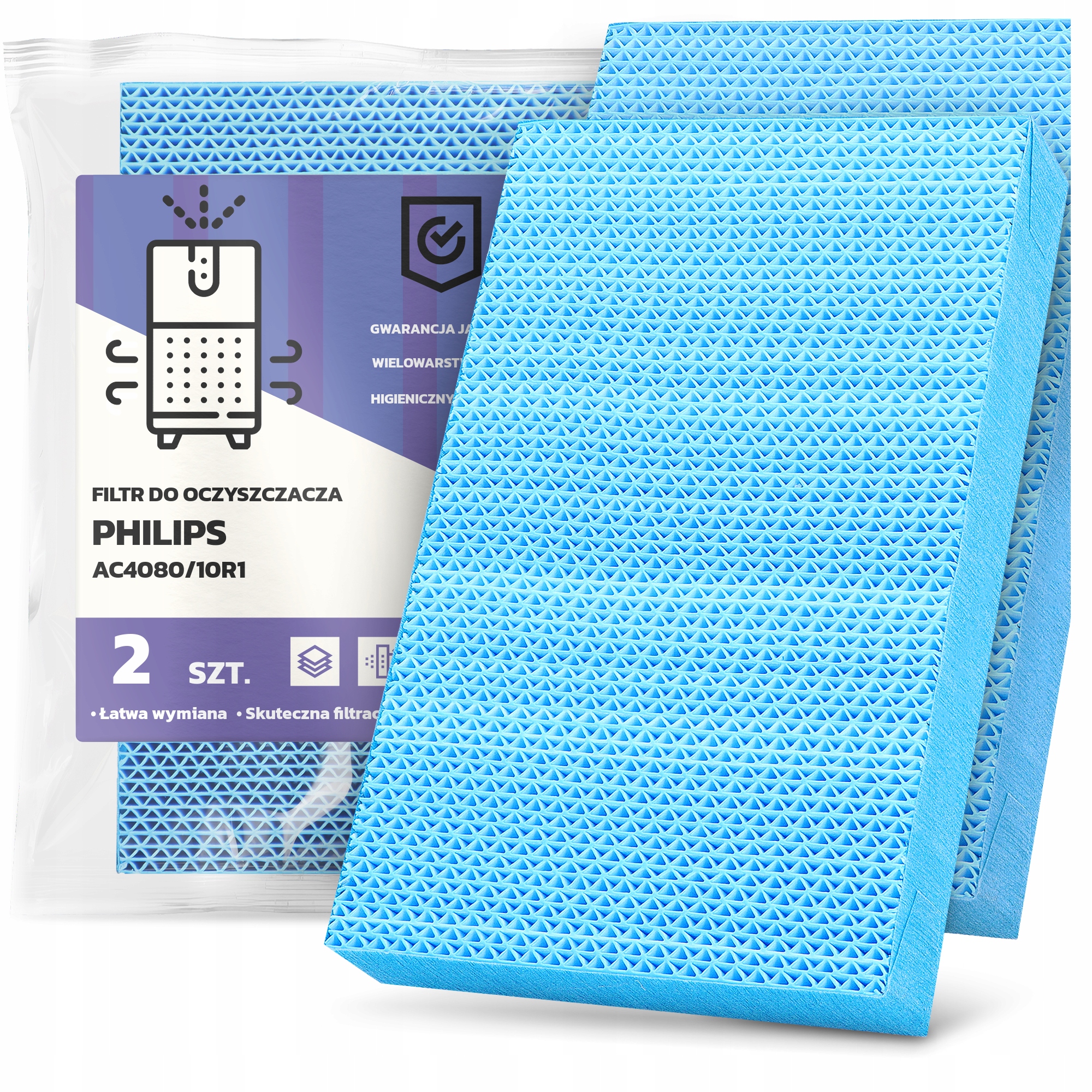 2x Filtr Pro Čističku Vzduchu Philips AC4080/10R1 Zvlhčující Filtry