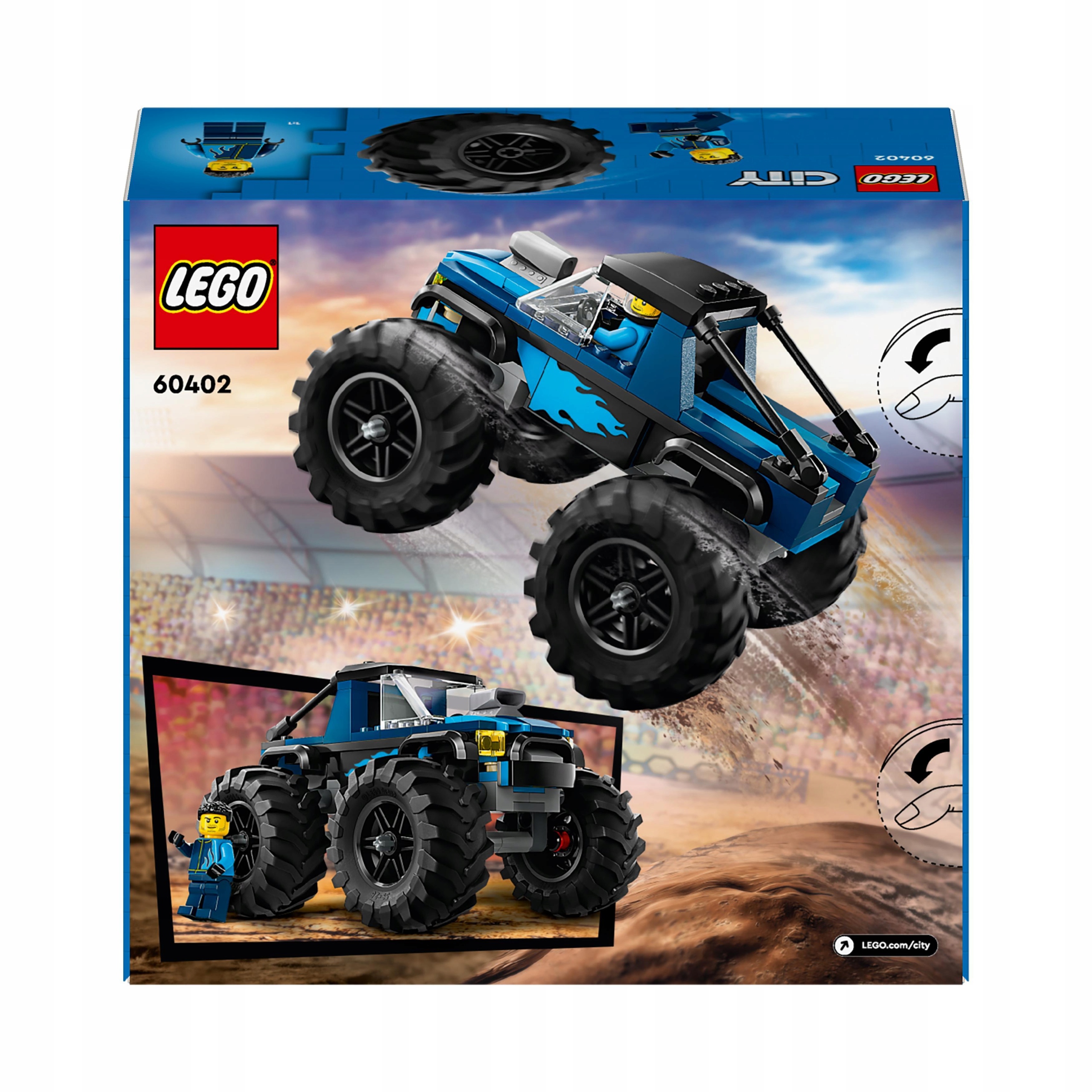 ZABAWKA KLOCKI LEGO CITY SAMOCHODY MONSTER TRUCK DLA 5, 6 LATKA+ Numer produktu 60402