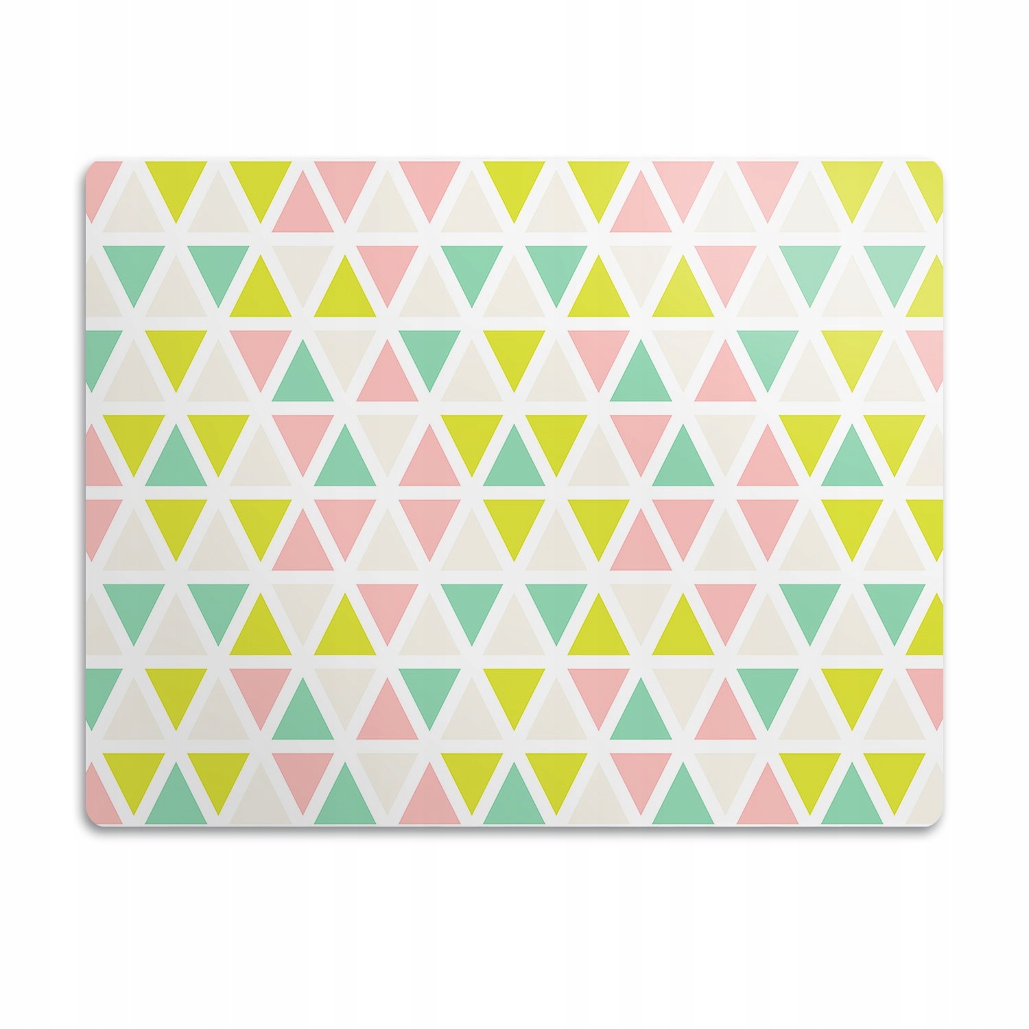 Levně Podložka pro psa pod misku Barevné trojúhelníky 60x40 cm