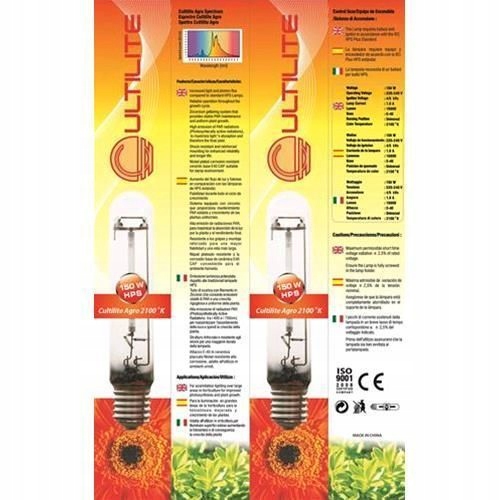 

Lampa Hps Cultilite Son-T Agro 150W Dual 2100K