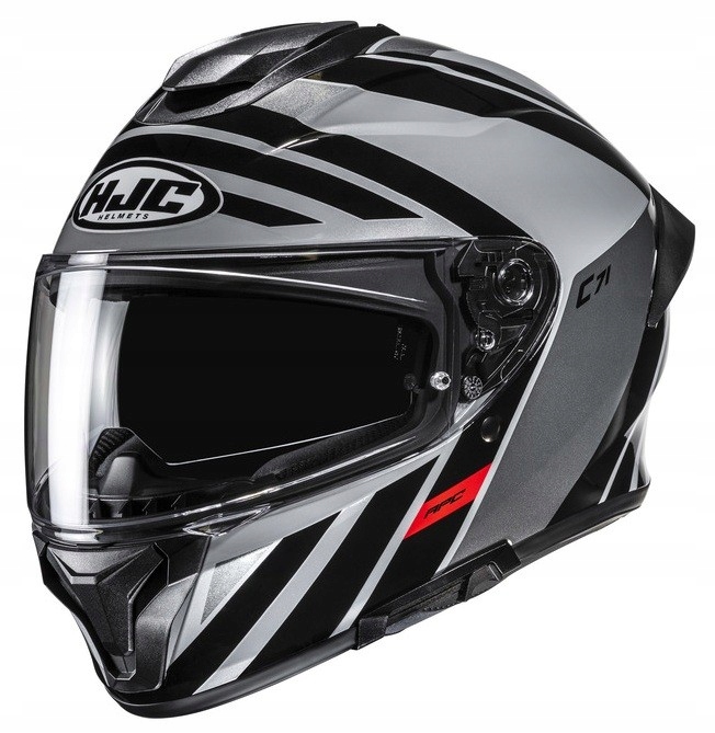 Hjc C71 Faber Black/Red integrálna motocyklová prilba s mixom XL