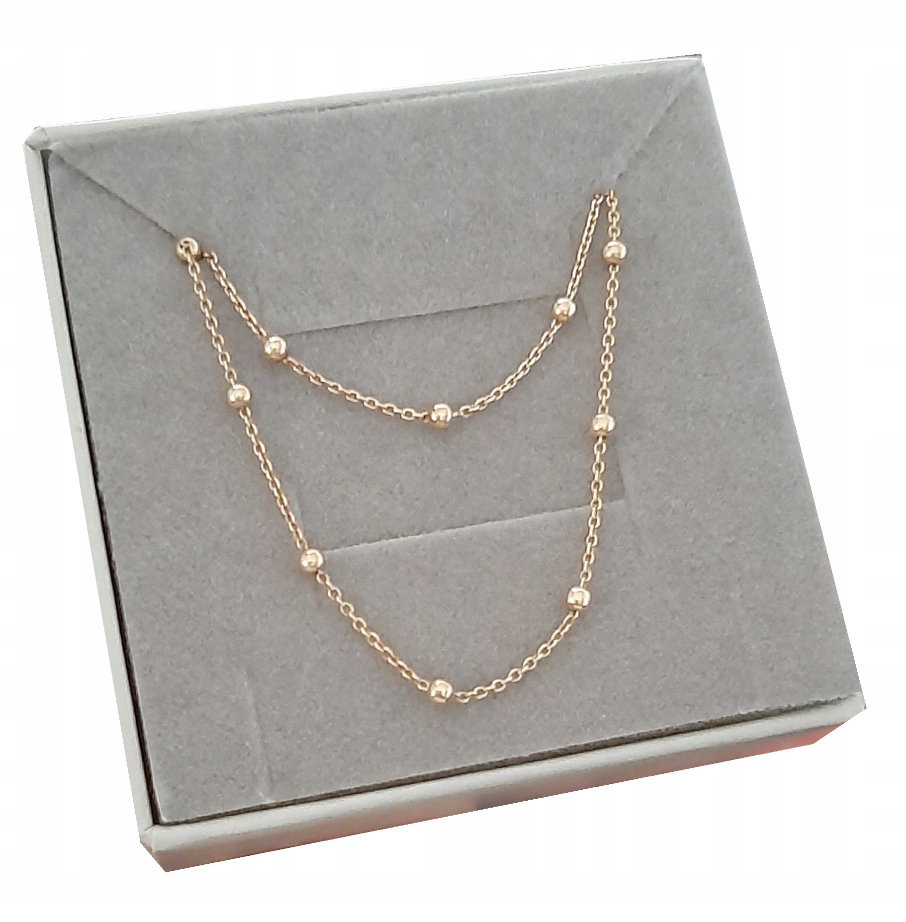 

Złoty komplet choker kulki kuleczki 18 cm i 45 cm