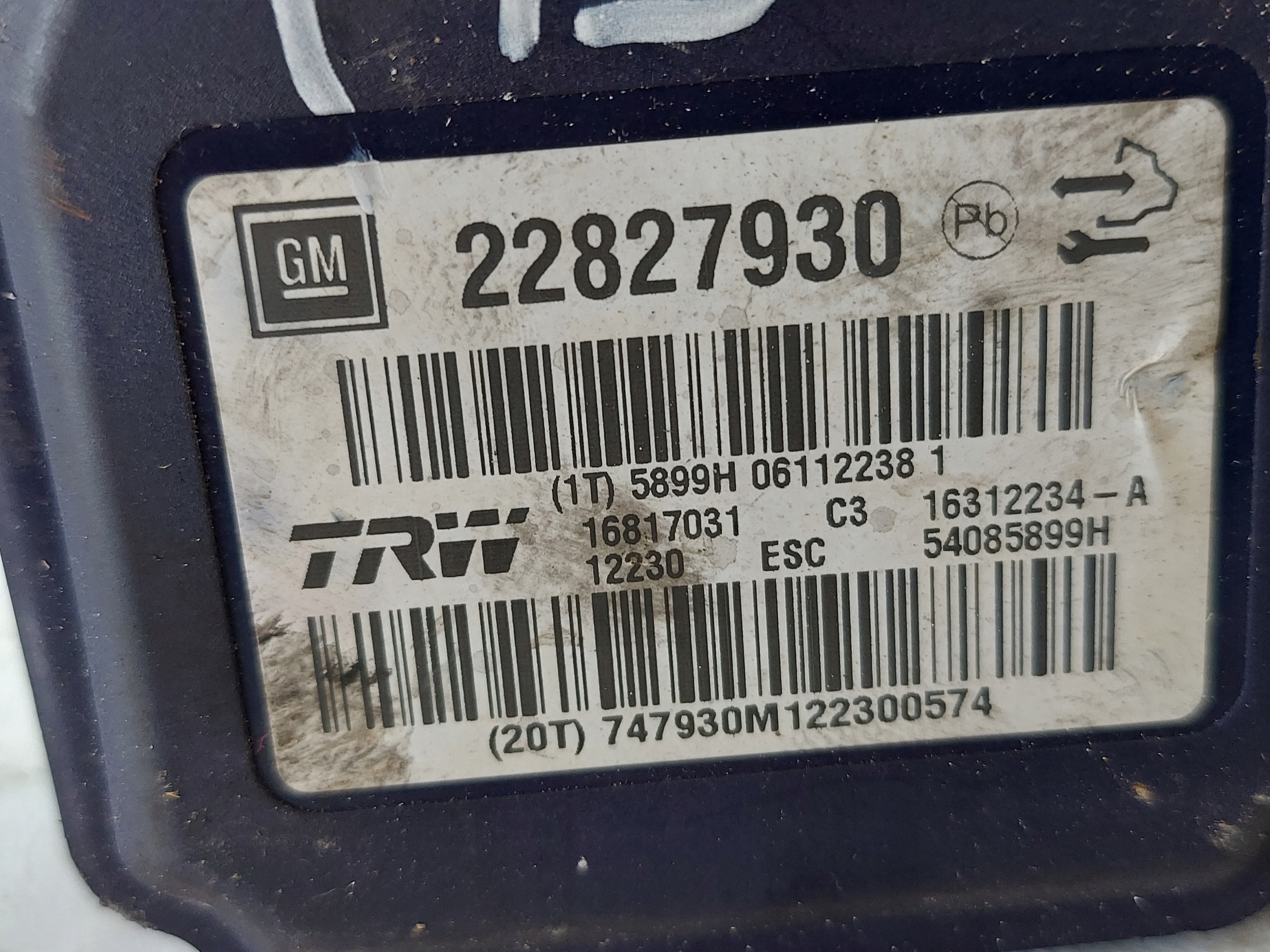 pumpa ABS OPEL INSIGNIA A 22827930